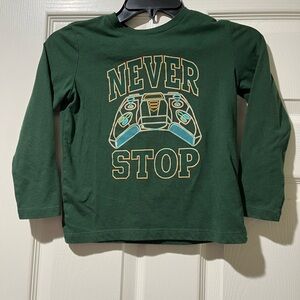 Old Navy Kids Green 'Never Stop' Long Sleeve Tee